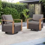 Rilyson Outdoor Patio Swivel Rocker Chairs