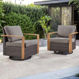 Rilyson Outdoor Patio Swivel Rocker Chairs